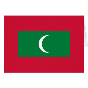 Maldiviska flaggan hälsningskort