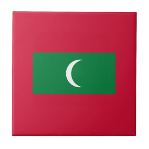 Maldiviska flaggan kakelplatta