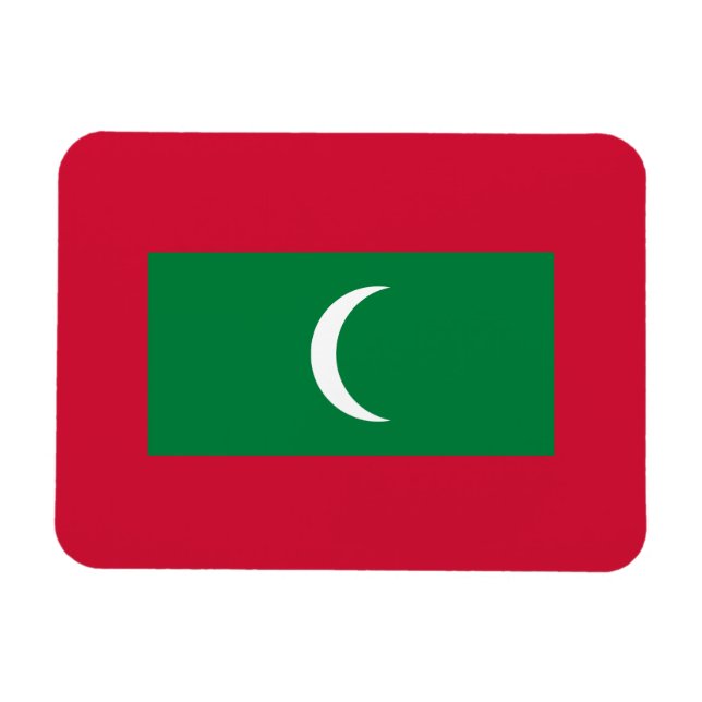Maldiviska flaggan magnet (Horisontell)