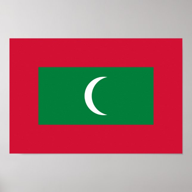 Maldiviska flaggan poster (Framsidan)
