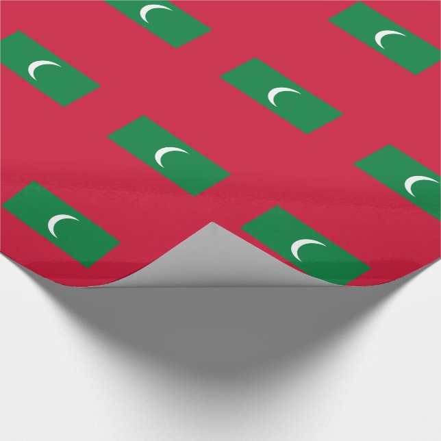 Maldiviska flaggan presentpapper (Hörn)