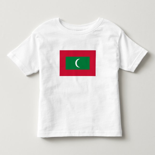 Maldiviska flaggan t shirt (Framsida)