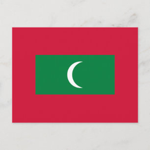 Maldiviska flaggan vykort