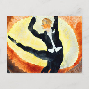 Male acrobatic dancer by Charles Demuth Vykort