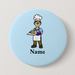 Male Baker Namn Button Knapp