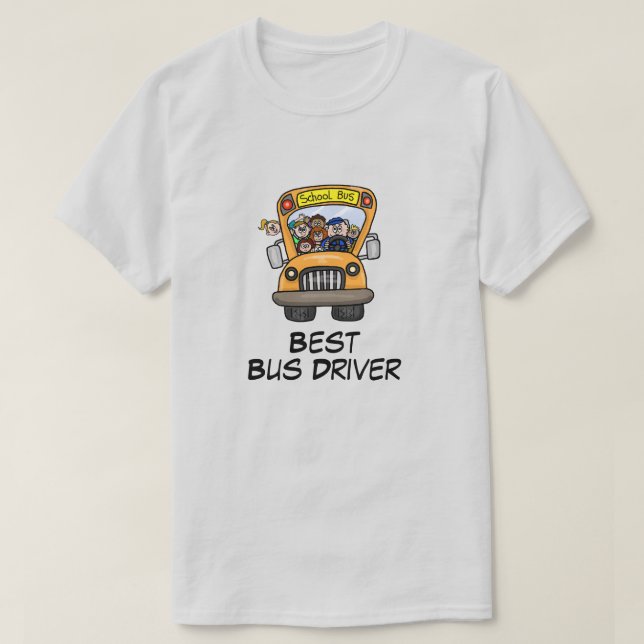 Male - Best School Buss Driver T-Shirt (Design framsida)