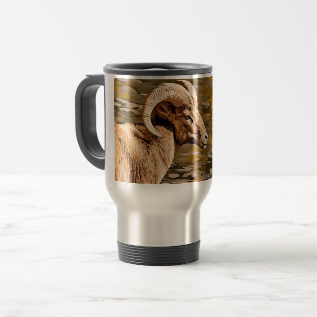 Male Big Horn Ram Sheep Resemugg (Framsida vänster)