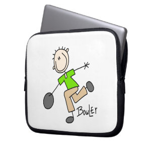 Male bowlareare T-tröja och gåvor för stick fig Laptop Sleeve