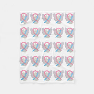 Male Breast Cancer Awareness Blanket Fleecefilt