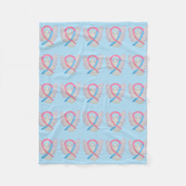 Male Breast Cancer Awareness Soft Blankets Fleecefilt (Framsidan)