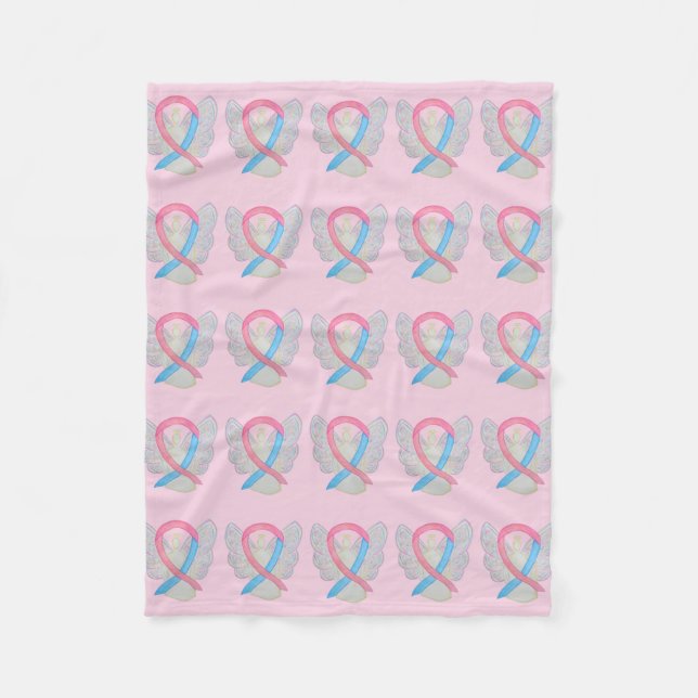 Male Breast Cancer Awareness Soft Blankets Fleecefilt (Framsidan)