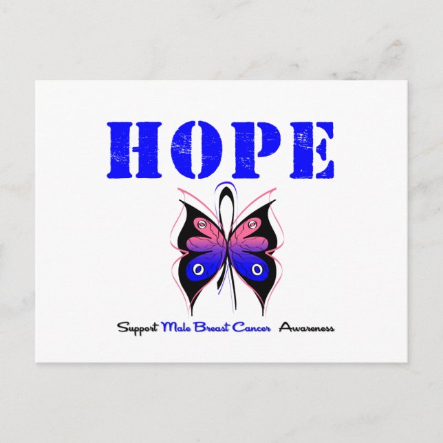 Male Breast Cancer HOPE Vykort (Framsida)
