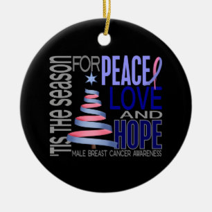 Male Breast Cancer jul 1 Ornament