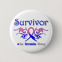 Male Bröstcancer överlevande Tribal Ribbon