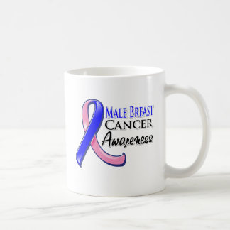 Male bröstcancermedvetenhetband kaffemugg