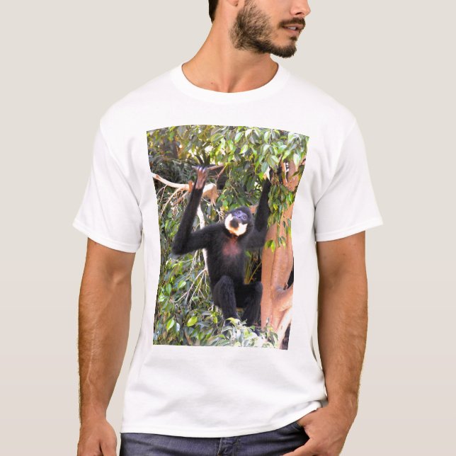 Male Buff fuskade gibbon Tee (Framsida)