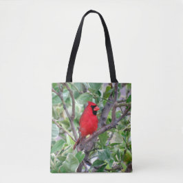 Male Cardinal - Backyard Bird Tote Bag Tygkasse