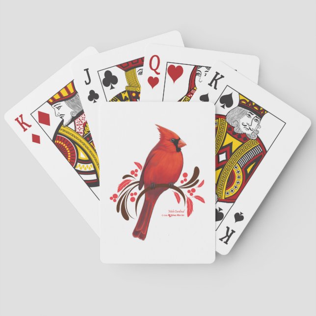 Male Cardinal Casinokort (Baksidan)