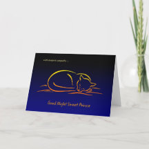 Male Cat Pet (Prince) Sympathy Card