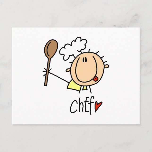 Male Chef Vykort (Framsida)