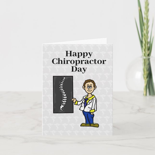 Male Chiropractor Day-hälsningskort Kort (Framsida)