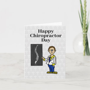 Male Chiropractor Day-hälsningskort Kort
