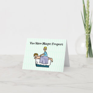 Male Chiropractor Massage Greeting Card Kort