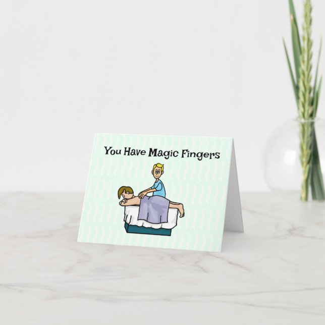 Male Chiropractor Massage Greeting Card Kort (Framsida)