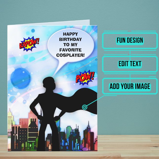Male Cosplayer Sentimental Birthday Kort (This lovely sentimental card is for the friend or family member in your life who is a cosplayer.)