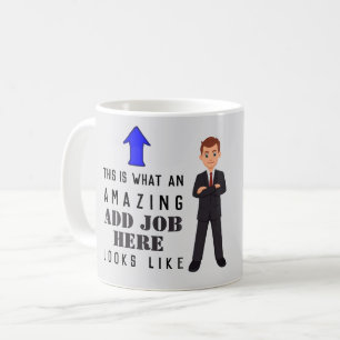 MALE Coworking CHEF Tecknad Caricature Gift Idea Kaffemugg