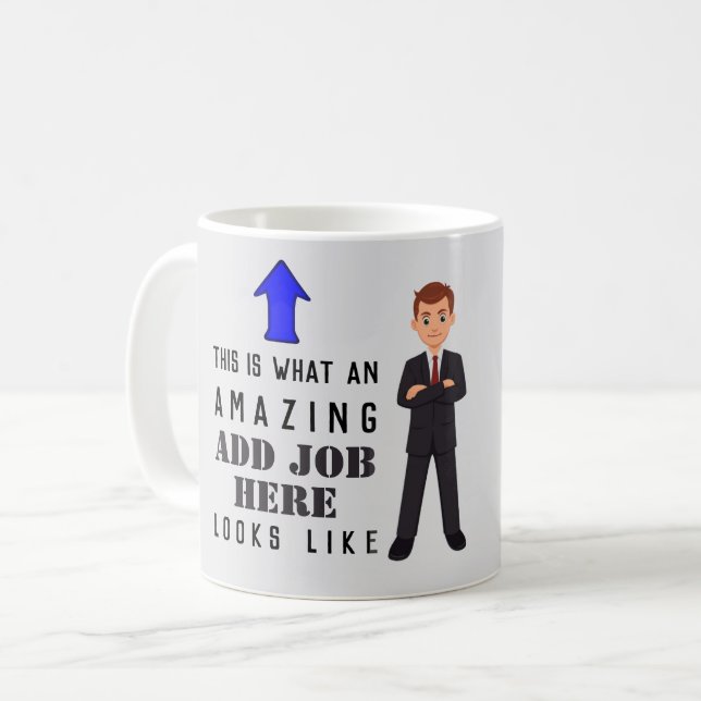 MALE Coworking CHEF Tecknad Caricature Gift Idea Kaffemugg (Framsida vänster)