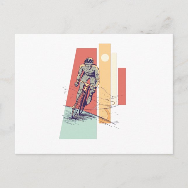 MALE CYCLIST VYKORT (Framsida)