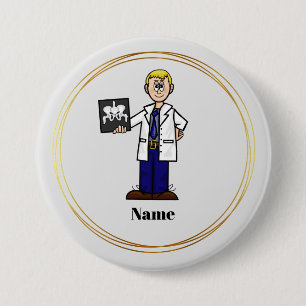 Male Doktor Holding Hip X-Ray Button Knapp