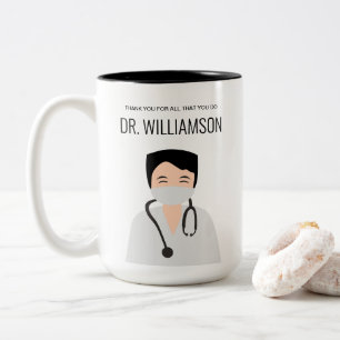 Male Doktor, illustration tack Två-Tonad Mugg