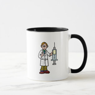 Male Doktor med Giant Syringe Mugg