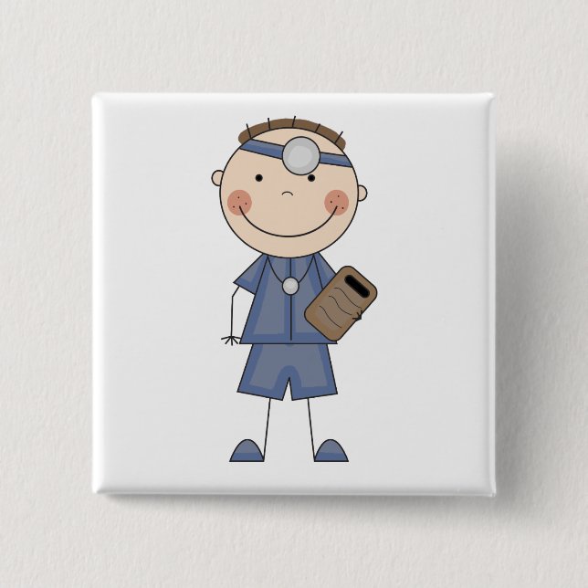 Male doktorT-tröja och gåvor Knapp (Framsida)