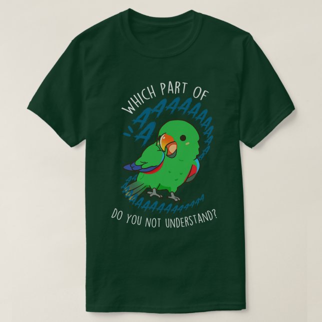 Male Eclectus Parrot Aaaa T Shirt (Design framsida)