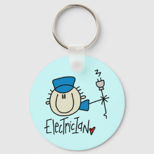 Male elektriker Keychain Nyckelring