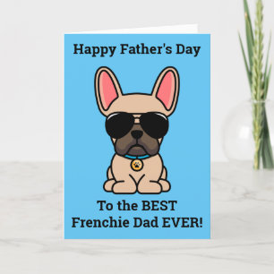 Male Fawn Fransk Bulldog Fars dag Card Kort