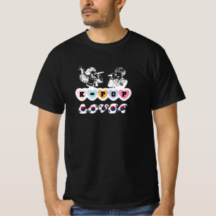 Male Female Idols Singing KPop Hearts Korea Älskar T Shirt