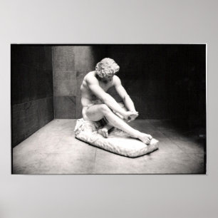 Male figur i marmor poster