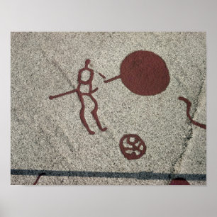 Male figur med sol poster