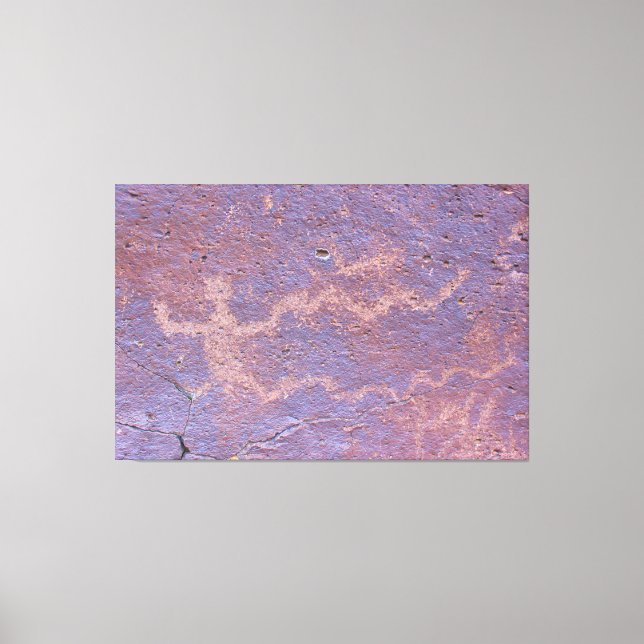 Male Figur Petroglyph Canvastryck (Framsida)