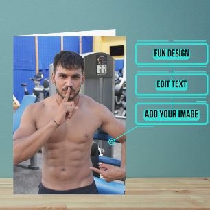 Male Fitness Buff eller Trainer Birthday Kort