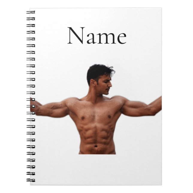 Male Fitness Model Thunder_Cove Anteckningsbok (Framsidan)