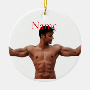 Male Fitness Model Thunder_Cove Julgransprydnad Keramik