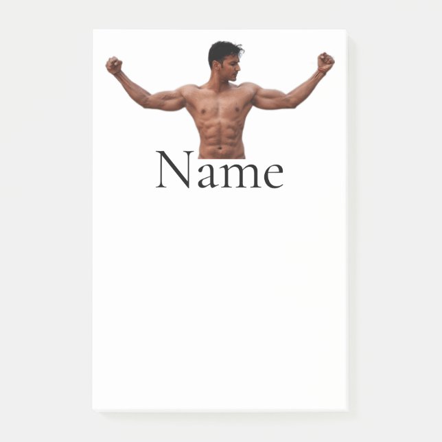 Male Fitness Model Thunder_Cove Post-it Block (Framsida)