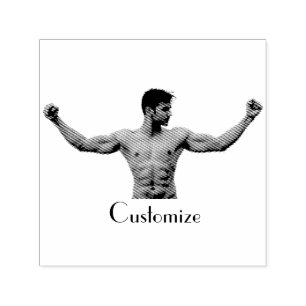 Male Fitness Model Thunder_Cove Självfärgande Stämpel