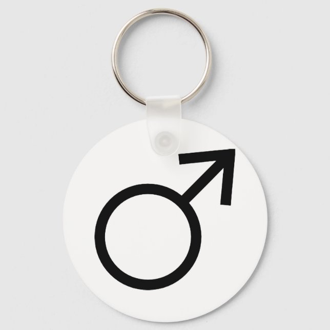 Male Gender Symbol Nyckelring (Framsida)