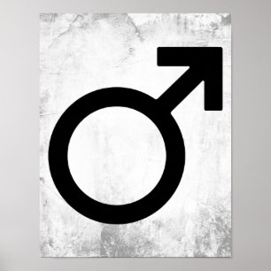 Male Gender Symbol Poster